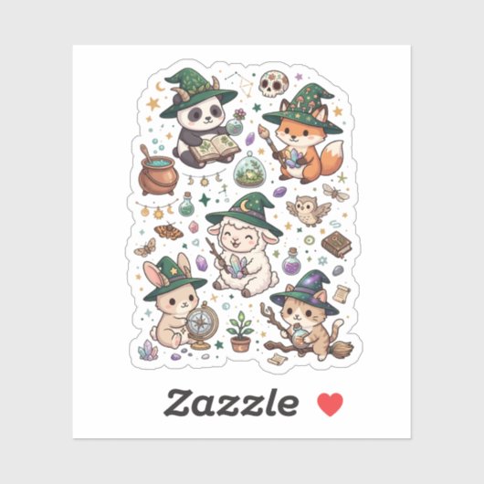 Süße Fantasy-Tierfreunde-Sticker-Set Aufkleber (Blatt)
