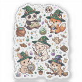 Süße Fantasy-Tierfreunde-Sticker-Set Aufkleber (Vorderseite)