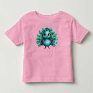 Süße Fantasy-zauberhafte Blaue Pfau Kleinkind T-shirt