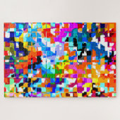 Süße farbenfrohe abstrakte Quadrate Puzzle (Horizontal)
