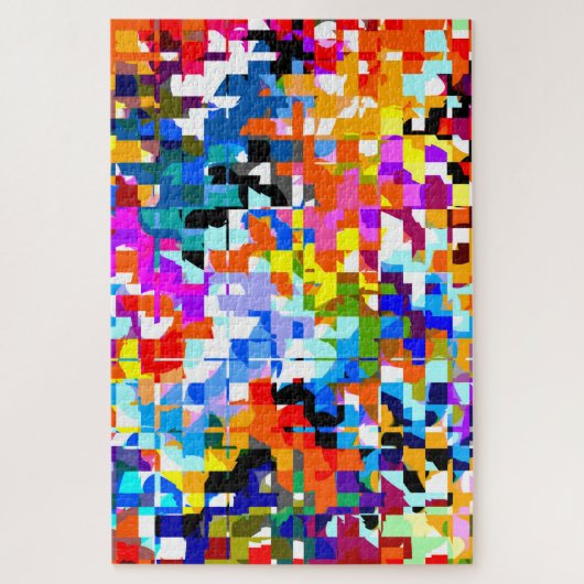 Süße farbenfrohe abstrakte Quadrate Puzzle (Vertikal)
