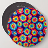 Süße farbenfrohe abstrakte Sonnenmuster Button (Vorne & Hinten)
