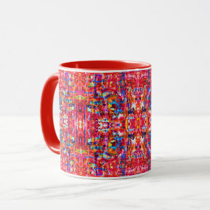 Süße farbenfrohe abstrakte Wellenmalerei Tasse
