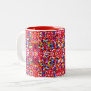 Süße farbenfrohe abstrakte Wellenmalerei Zweifarbige Tasse