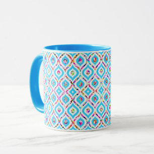 Süße farbenfrohe abstrakte Zickzack-Muster Tasse