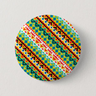 Süße farbenfrohe Aztekenmuster Gestaltung Button