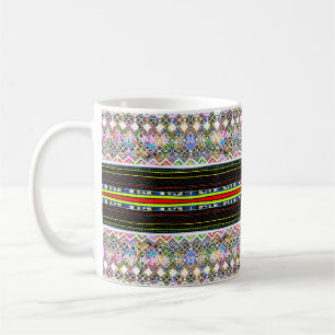Süße farbenfrohe aztekische Stammesmuster Kaffeetasse