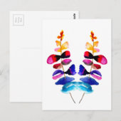 Süße farbenfrohe Blätter Aquarell Postkarte (Vorne/Hinten)