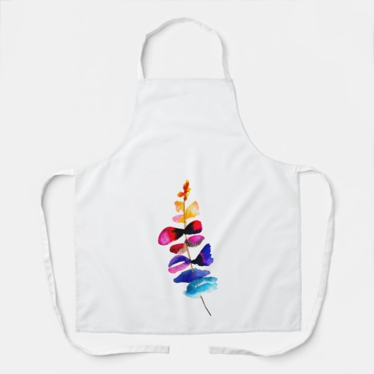 Süße farbenfrohe Blätter Aquarell Schürze (Vorderseite)