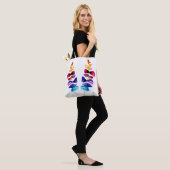 Süße farbenfrohe Blätter Aquarell Tasche (Am Model)