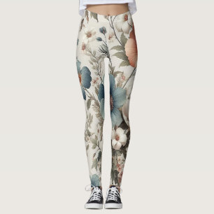 Süße farbenfrohe Blumen nahtloses Muster Leggings