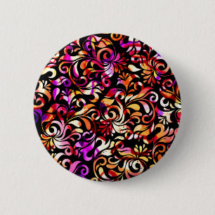 Süße farbenfrohe Blumenmuster Button