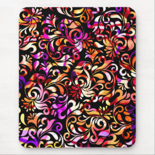 Süße farbenfrohe Blumenmuster Mousepad
