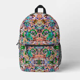 Süße farbenfrohe elektrische Monster Design Bedruckter Rucksack