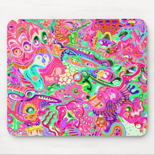 Süße farbenfrohe gemischte abstrakte Monster Mousepad