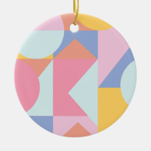 Süße farbenfrohe geometrische Formen Collage Kunst Keramik Ornament