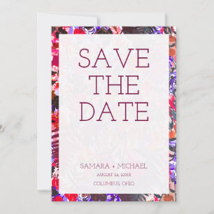 Süße farbenfrohe girly Vintage-Blumen Save-the-Dat Save The Date