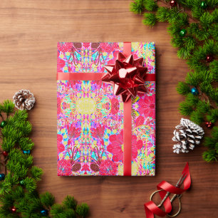 Süße farbenfrohe helle Blumen Geschenkpapier