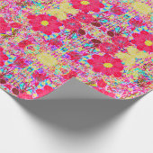 Süße farbenfrohe helle Blumen Geschenkpapier (Ecke)