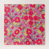 Süße farbenfrohe helle Blumen Puzzle (Horizontal)