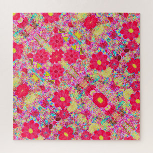 Süße farbenfrohe helle Blumen Puzzle