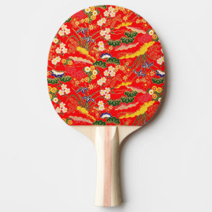 Süße farbenfrohe japanische Blumenmuster Tischtennis Schläger