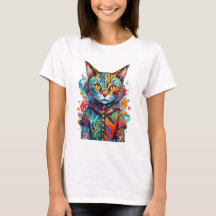 Süße farbenfrohe Kitty-Katze Abstract Art Design