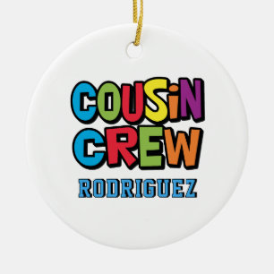 Süße farbenfrohe Kusinencrew-Familientreffen  Keramik Ornament