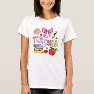 Süße farbenfrohe Lehrertypografie T-Shirt
