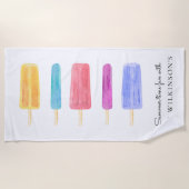 Süße farbenfrohe moderne Sommer personalisiert Strandtuch (Vorderseite)