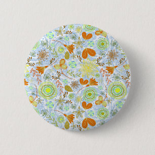 Süße farbenfrohe nahtlose Blumenmuster Wurf Pille Button