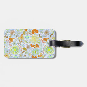 Süße farbenfrohe nahtlose Blumenmuster-Wurfkissen Gepäckanhänger