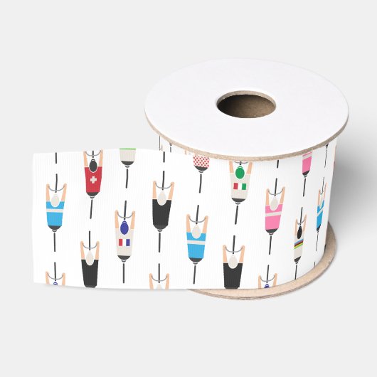 Süße farbenfrohe nationale Radfahrer Illustrations Ripsband (Spule)