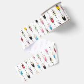 Süße farbenfrohe nationale Radfahrer Illustrations Ripsband (Rückseite)