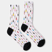 Süße farbenfrohe nationale Radfahrer Illustrations Socken (Rechts)
