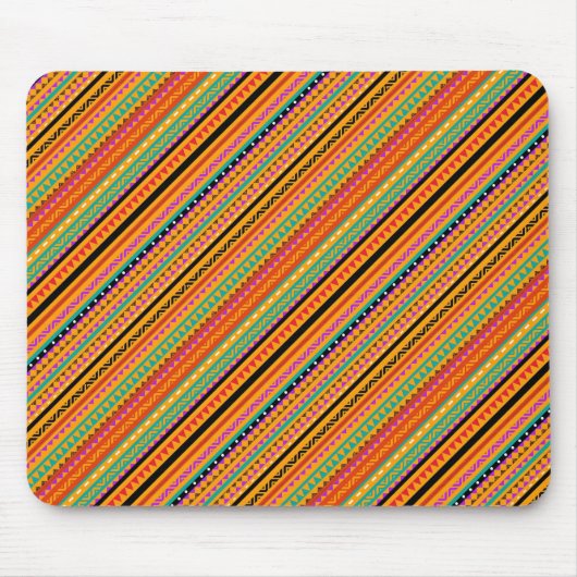 Süße farbenfrohe native aztekische Musterdesign Mousepad (Vorne)