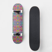 Süße farbenfrohe Neon-Spuren-Design Skateboard (Vorderseite)