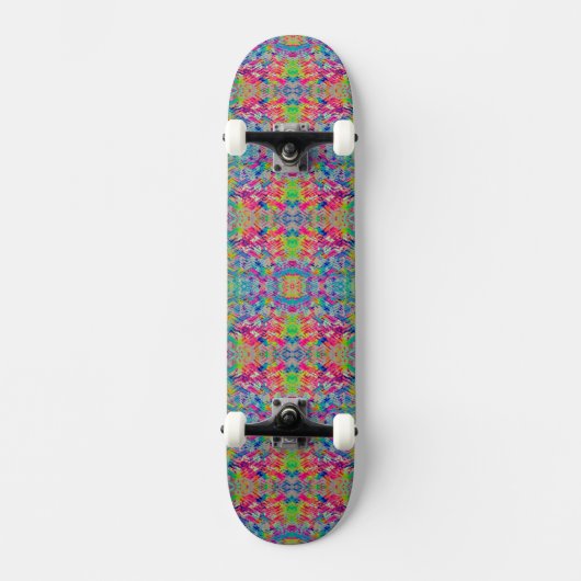Süße farbenfrohe Neon-Spuren-Design Skateboard (Vorderseite)