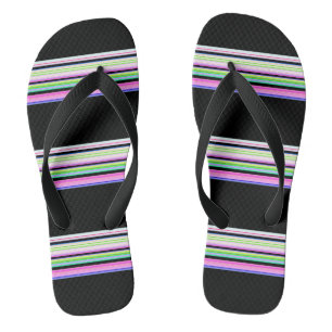 Süße farbenfrohe Neonstreifen Badesandalen
