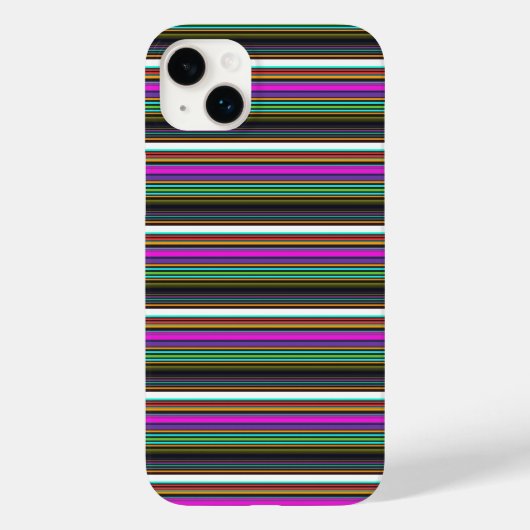 Süße farbenfrohe Neonstreifen Case-Mate iPhone Hülle (Rückseite)