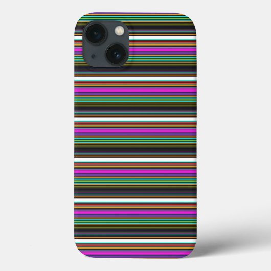 Süße farbenfrohe Neonstreifen Case-Mate iPhone Hülle (Rückseite)