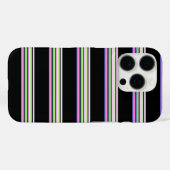 Süße farbenfrohe Neonstreifen Case-Mate iPhone Hülle (Rückseite (Horizontal))