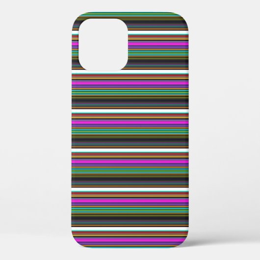 Süße farbenfrohe Neonstreifen Case-Mate iPhone Hülle (Rückseite)