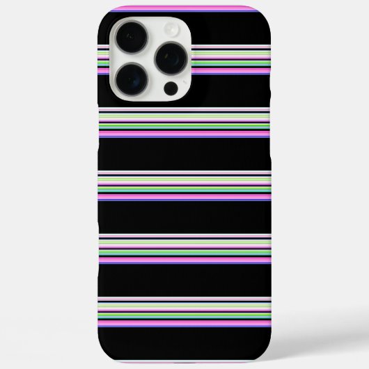 Süße farbenfrohe Neonstreifen Case-Mate iPhone Hülle (Rückseite)