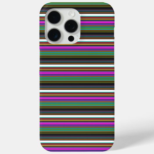 Süße farbenfrohe Neonstreifen Case-Mate iPhone Hülle (Rückseite)