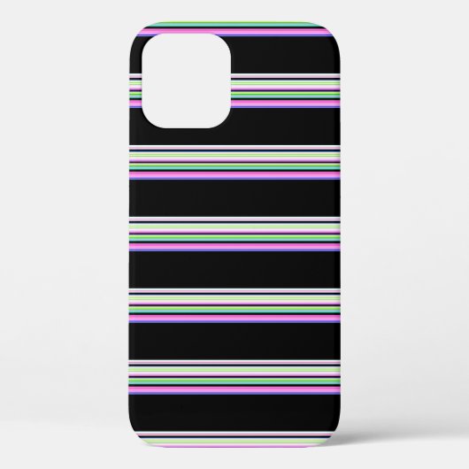 Süße farbenfrohe Neonstreifen Case-Mate iPhone Hülle (Rückseite)