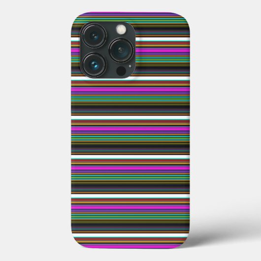 Süße farbenfrohe Neonstreifen Case-Mate iPhone Hülle (Rückseite)