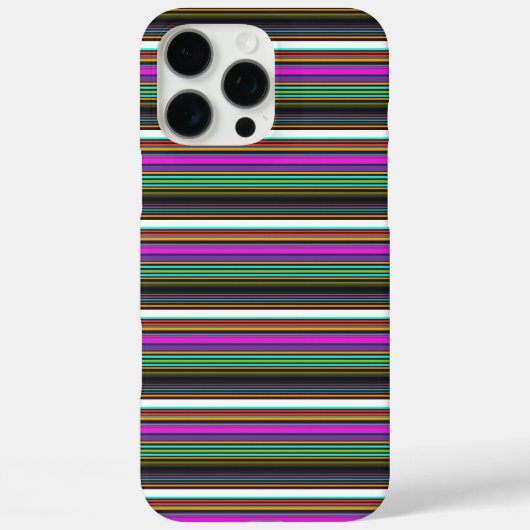 Süße farbenfrohe Neonstreifen Case-Mate iPhone Hülle (Rückseite)