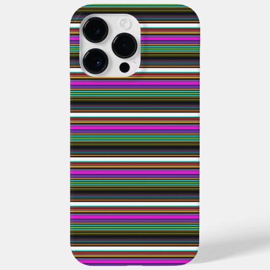 Süße farbenfrohe Neonstreifen Case-Mate iPhone Hülle (Rückseite)