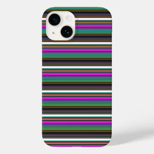 Süße farbenfrohe Neonstreifen Case-Mate iPhone Hülle (Rückseite)
